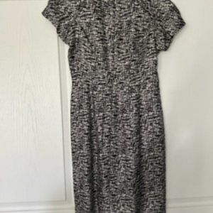 Banana Republic Black White Silk Dress Size O
